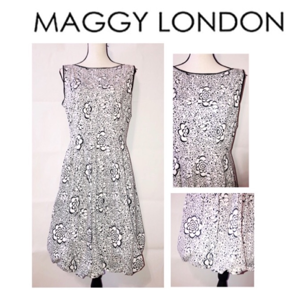 🔥SALE🔥 Maggy London White Floral Dress Size 14 $5 till 1/13/23 sale